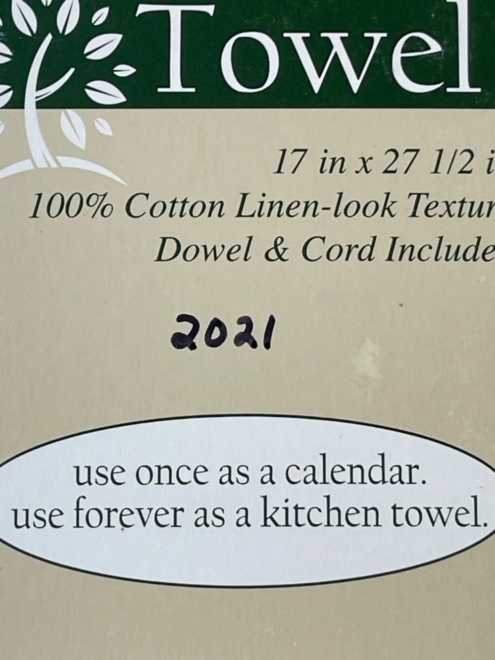 2021 Kay Dee Towel Songbird's Feast Calendar New Box Bird Lover Cardinal Dowel